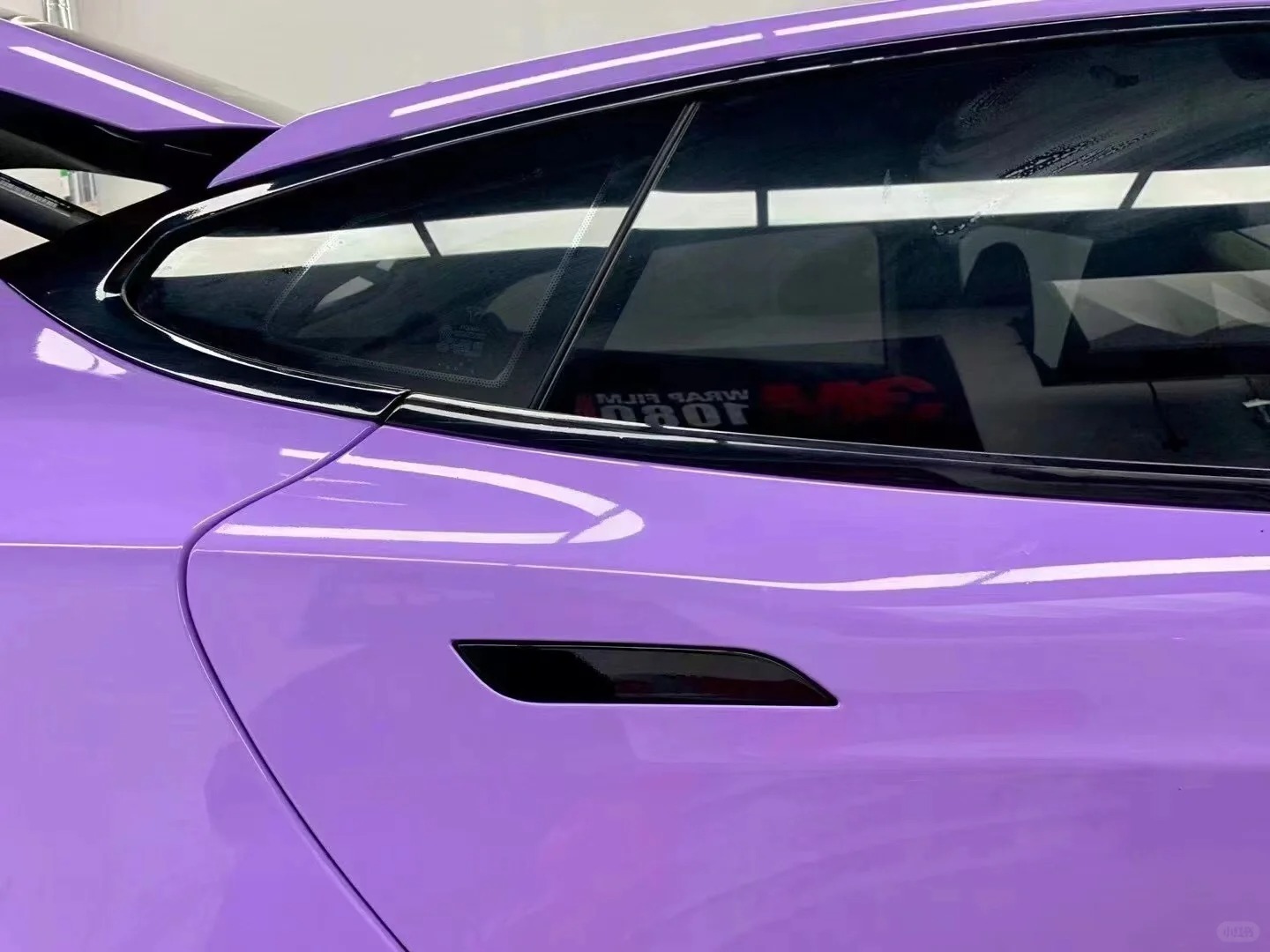 Super Gloss Lavender Purple Car Vinyl Wrap review drop