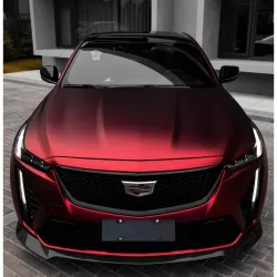 Benz Matte PET Metallic Romance Red Car Vinyl Wrap review roman 01