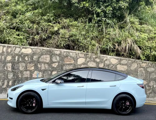 Super Gloss Glacier Blue Car Vinyl Wrap review 