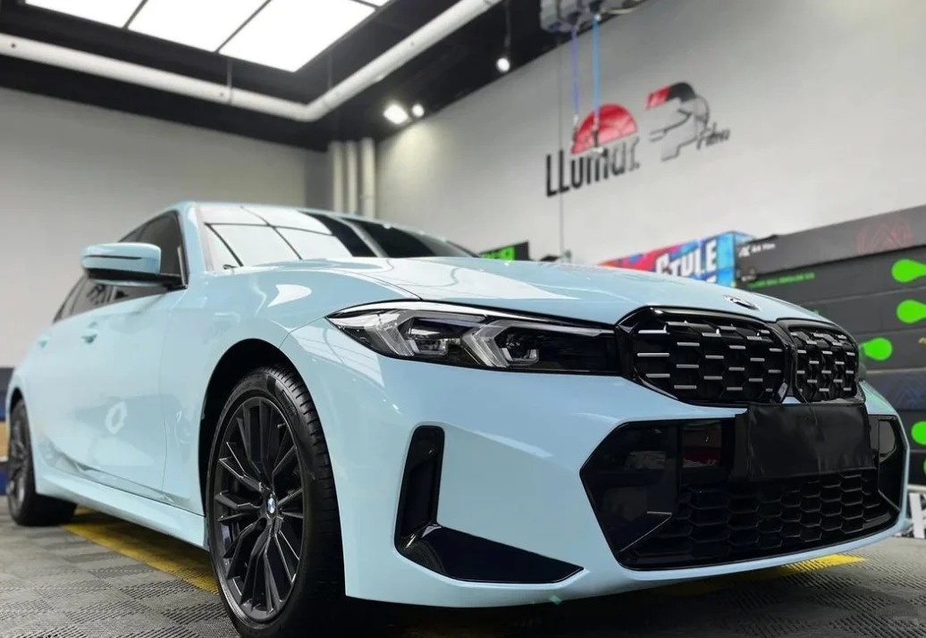 Super Gloss Glacier Blue Car Vinyl Wrap review dramee