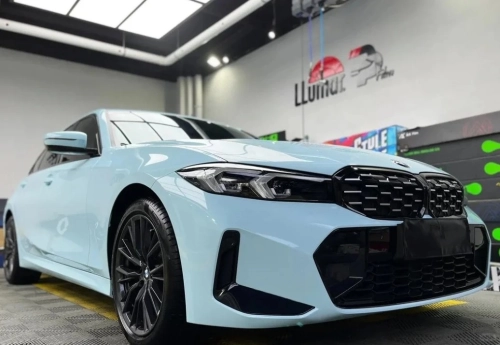 Super Gloss Glacier Blue Car Vinyl Wrap review 