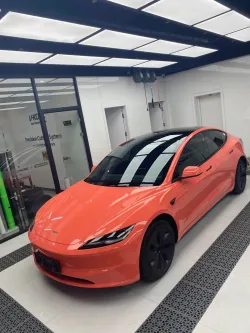 Gloss Coral Orange Car Vinyl Wrap review giyy 02