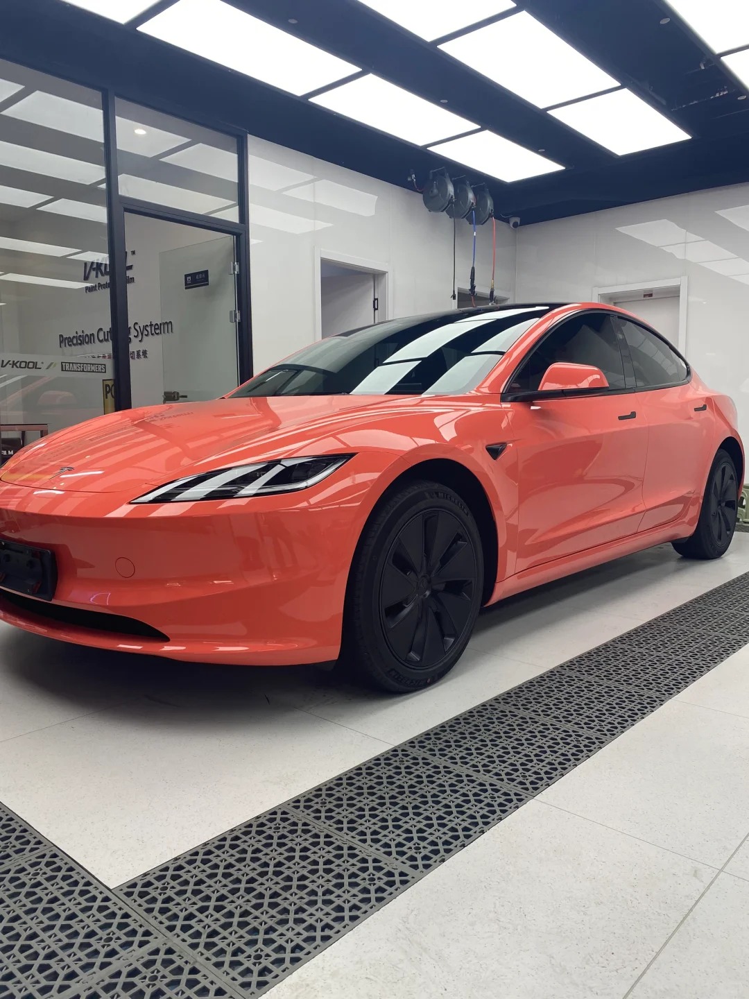 Gloss Coral Orange Car Vinyl Wrap review giyy 03
