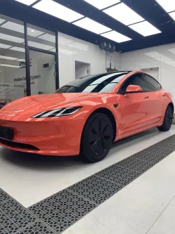 Gloss Coral Orange Car Vinyl Wrap review giyy 03