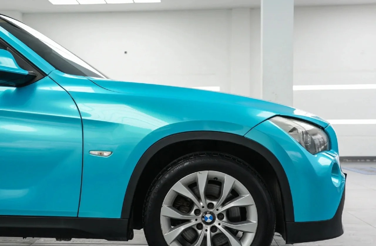 Gloss Metal Paint Lake Blue Car Vinyl Wrap review cream 03