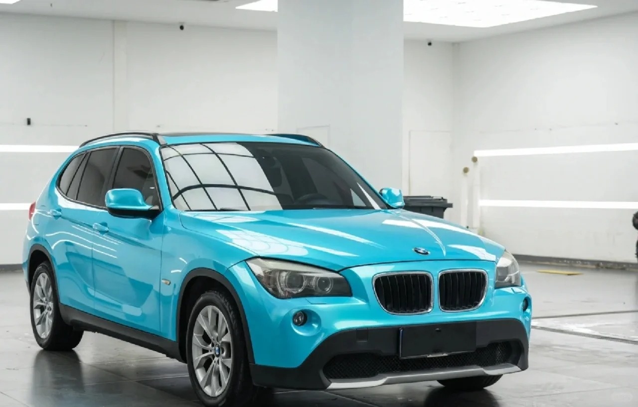 Gloss Metal Paint Lake Blue Car Vinyl Wrap review cream 02