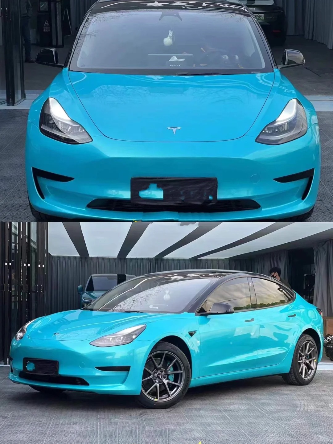 Gloss Metal Paint Lake Blue Car Vinyl Wrap review looy