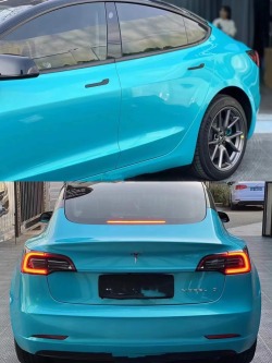 Gloss Metal Paint Lake Blue Car Vinyl Wrap review vaie 01