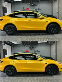 Gloss Metallic Golden Yellow Car Vinyl Wrap review 0