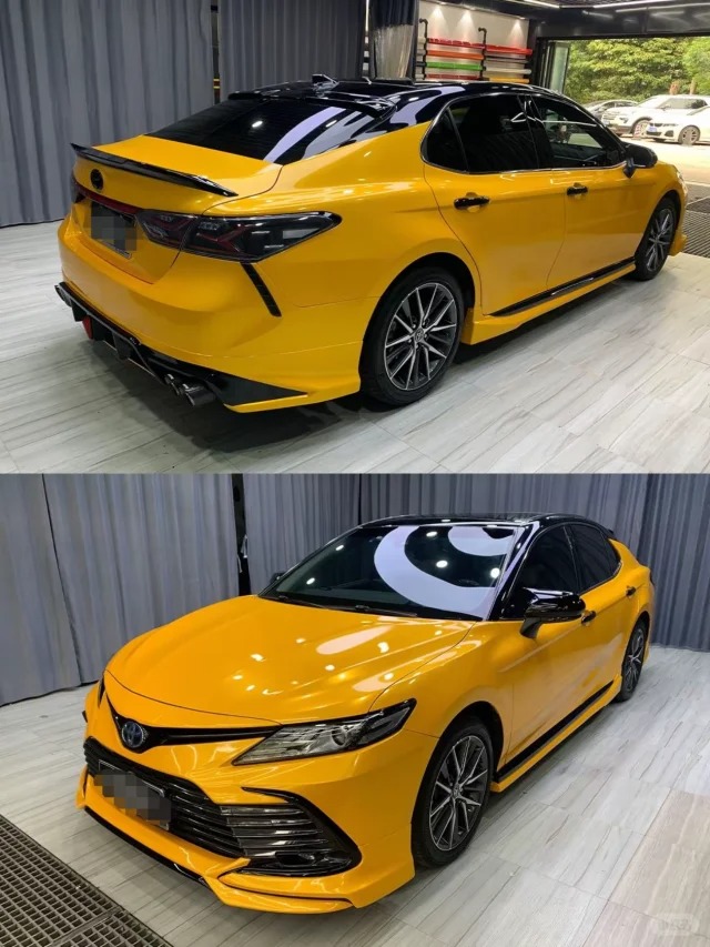 Gloss Metallic Golden Yellow Car Vinyl Wrap review luy