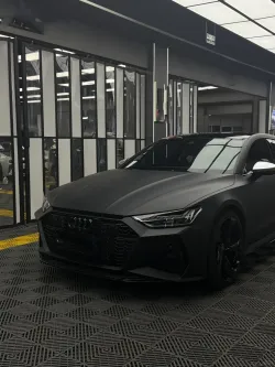  Super Matte Deep Black Car Vinyl Wrap review blue 01