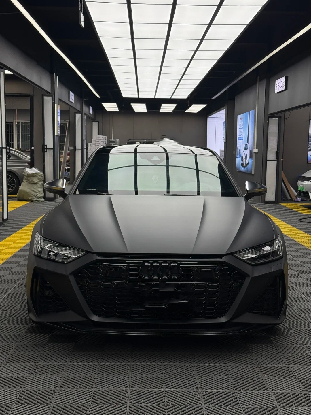 Super Matte Deep Black Car Vinyl Wrap review blue 02