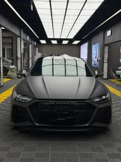  Super Matte Deep Black Car Vinyl Wrap review blue 02