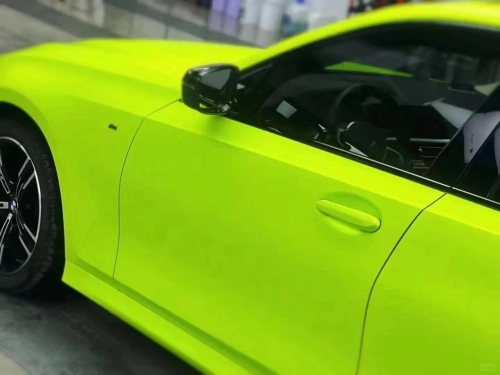 Super Matte Fluorescent Yellow Car Vinyl Wrap  review 