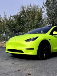  Super Matte Fluorescent Yellow Car Vinyl Wrap  review 0