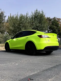 Super Matte Fluorescent Yellow Car Vinyl Wrap  review miao 02