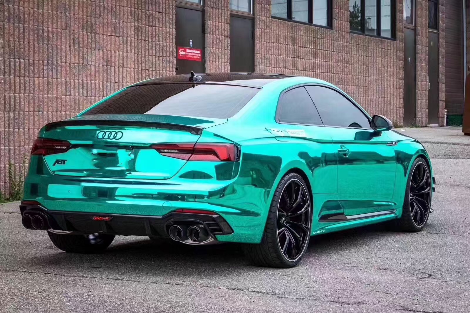 Chrome Mirror Mint Green Car Vinyl Wrap (Non-Stretchable) review looi 02