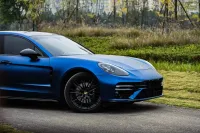 Satin Chrome Blue Car Vinyl Wrap  review 0