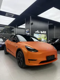 Super Matte Flame Orange Car Vinyl Wrap review 1