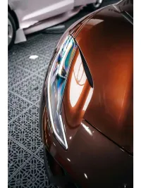 Gloss Metallic Porsche Terra Brown Car Vinyl Wrap review 1