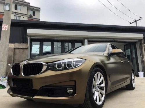 Pure Metal Gold Brown Car Vinyl Wrap review 