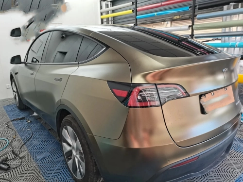 Pure Metal Gold Brown Car Vinyl Wrap review 