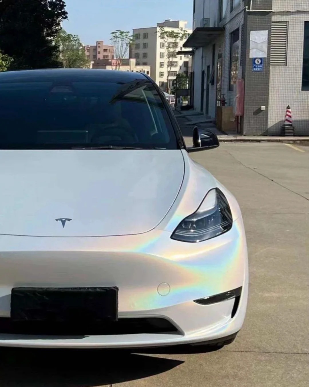 Glossy Laser White Car Vinyl Wrap review joy 03