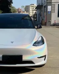 Glossy Laser White Car Vinyl Wrap review 2