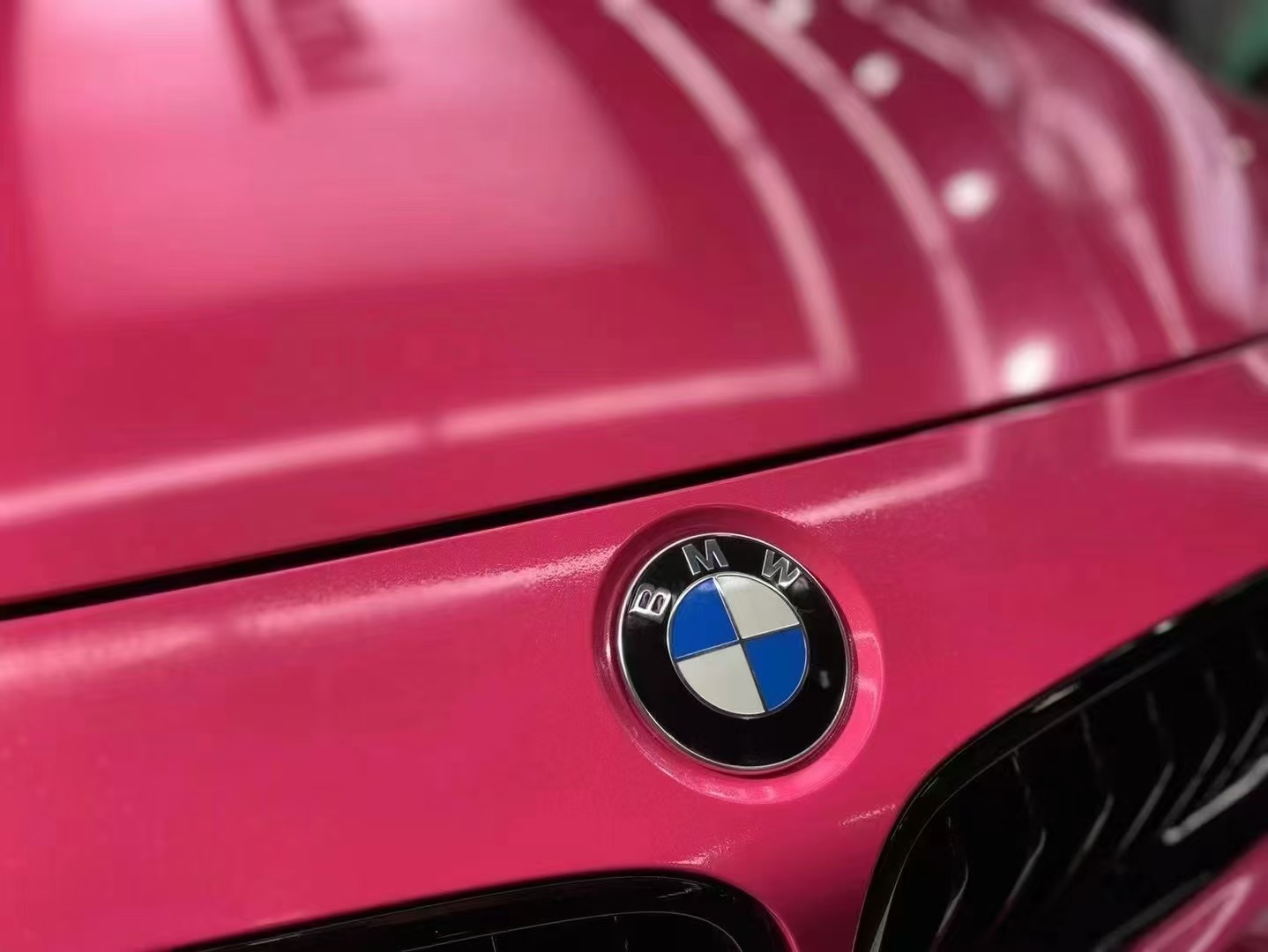 Gloss Sparkle Pink Car Vinyl Wrap  review 1