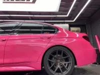 Gloss Sparkle Pink Car Vinyl Wrap  review 0