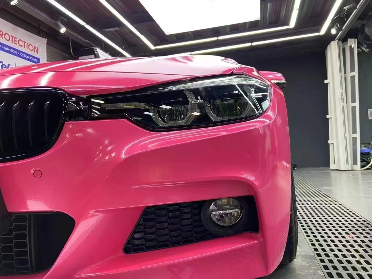 Gloss Sparkle Pink Car Vinyl Wrap  review 2