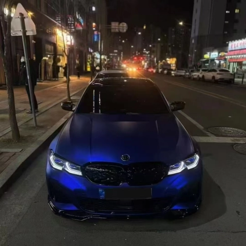 PET Matt Electroplated Klein Blue Car Vinyl Wrap review 