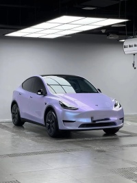 Twin-Color Silver Purple Car Vinyl Wrap  review 1
