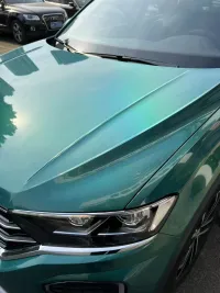 Rainbow Holographic Green Car Vinyl Wrap review 1