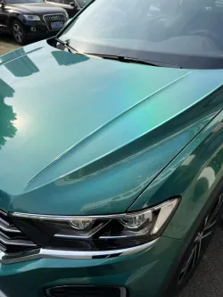Rainbow Holographic Green Car Vinyl Wrap review dshf 02