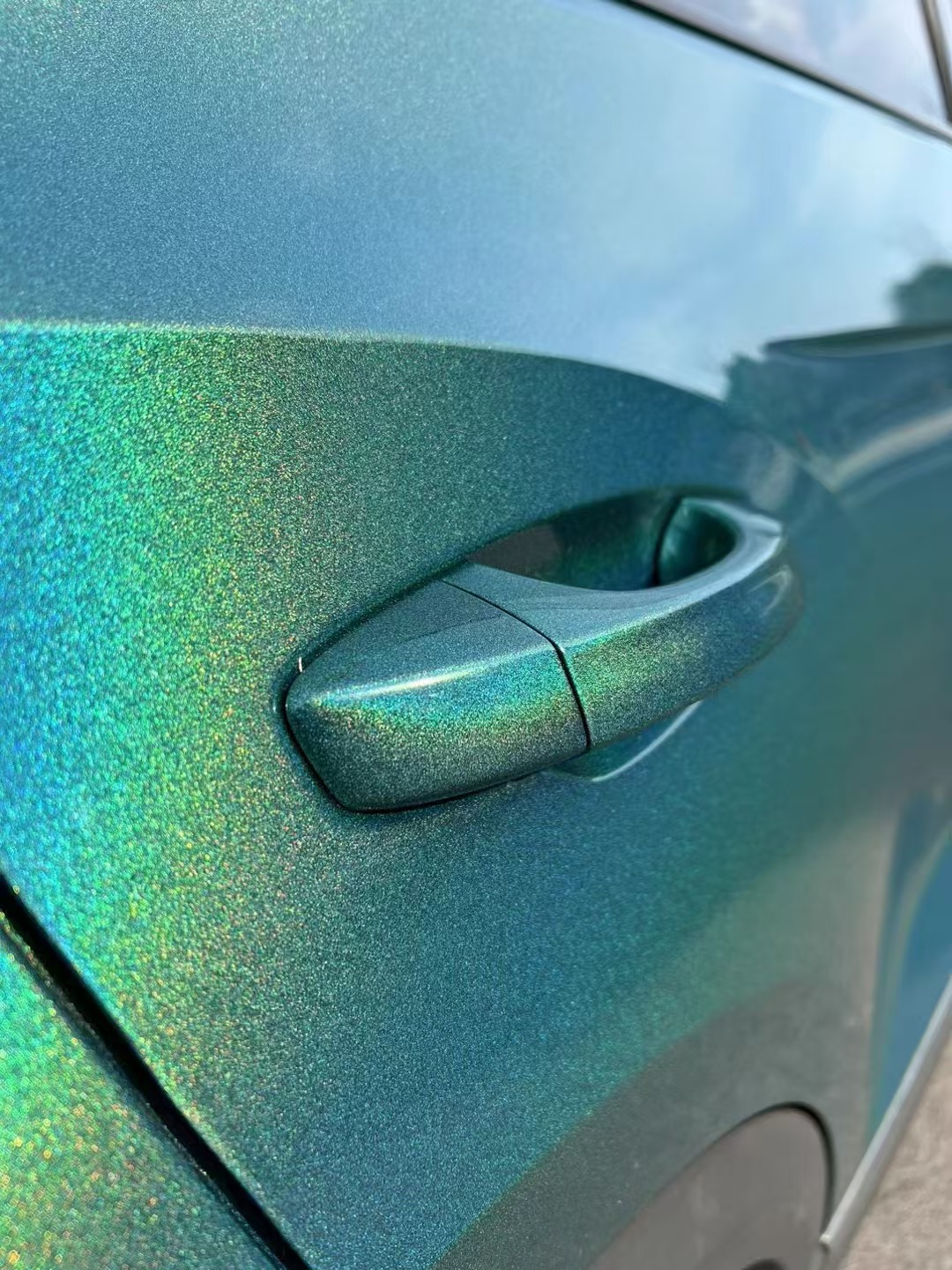 Rainbow Holographic Green Car Vinyl Wrap review sdff 02