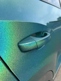 Rainbow Holographic Green Car Vinyl Wrap review 1