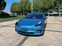 Glossy Laser Blue Car Vinyl Wrap review 1