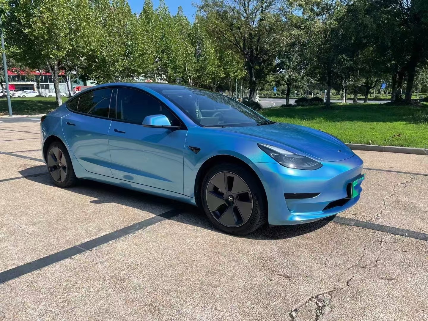 Glossy Laser Blue Car Vinyl Wrap review hgjv 02