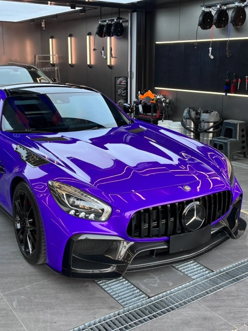 Gloss Metallic Plum Explosion Purple Car Vinyl Wrap review 
