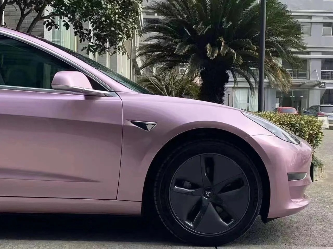 Porsche BMW Tesla  Benz Gloss PET Bentley Passion Pink Car Vinyl Wrap review 0