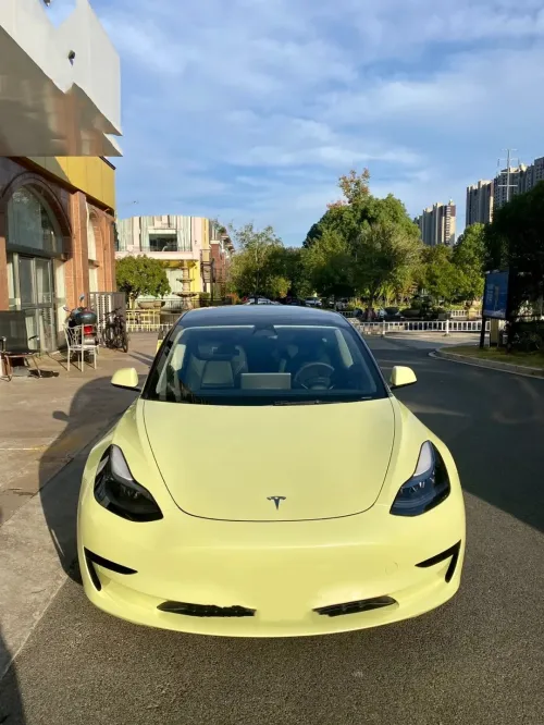 Gloss Chanel Yellow Car Vinyl Wrap review 