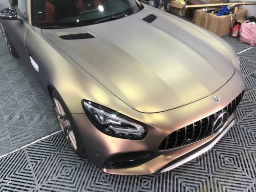 Ultra-Matte Midnight Gold Car Vinyl Wrap review 