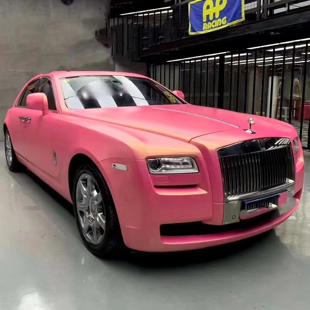 Matte Diamond Gold Pink Car Vinyl Wrap review efggtrh