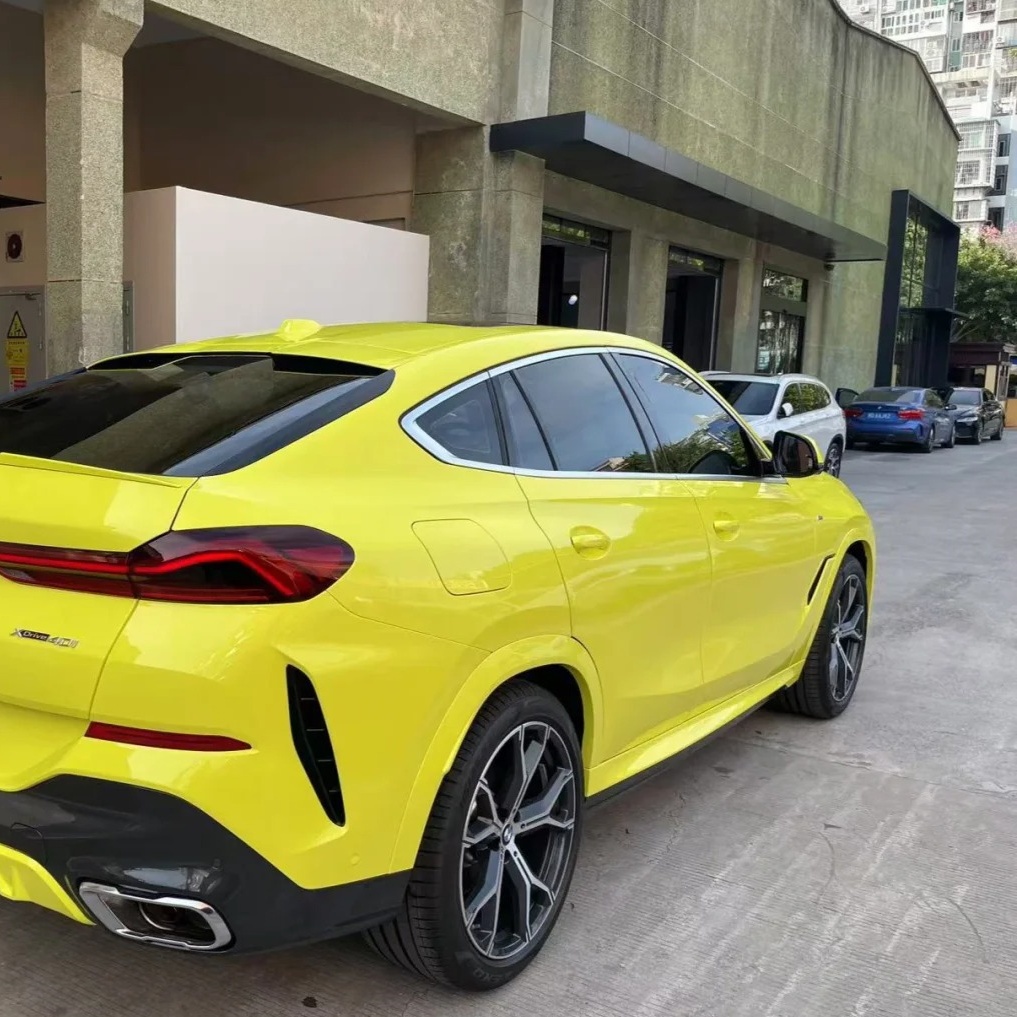 Gloss Crystal Lemon Yellow Car Vinyl Wrap review gerht 03