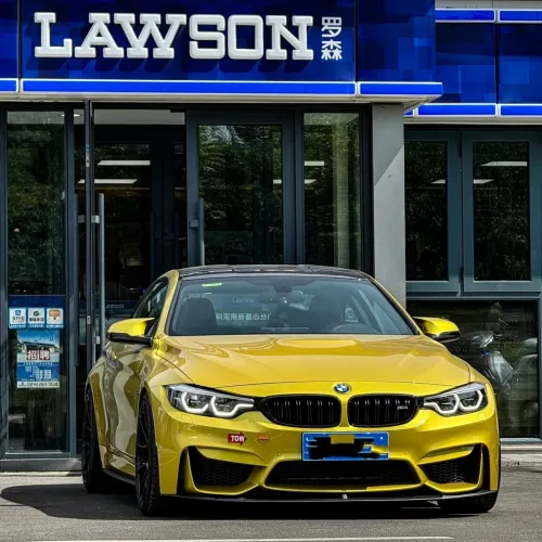 Super Bright Metallic Austin Yellow Car Vinyl Wrap review 