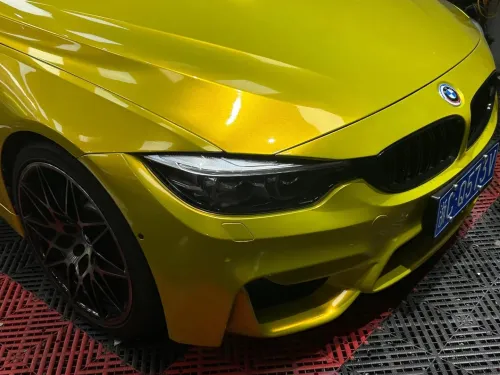 Super Bright Metallic Austin Yellow Car Vinyl Wrap review 