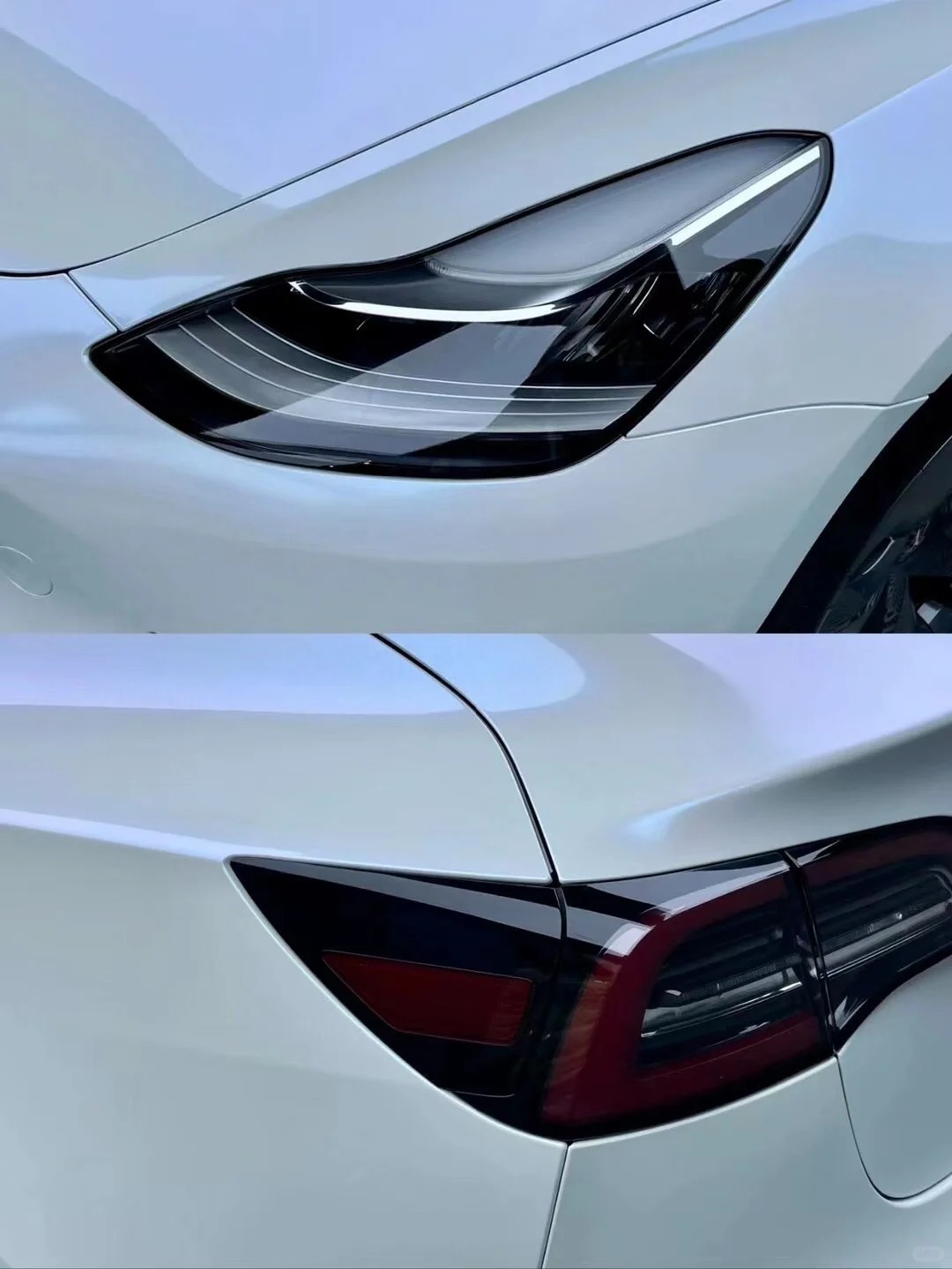 Tesla BMW Gloss PET Diamond Blue White Car Vinyl Wrap review jkfdkf 02