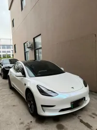 Tesla BMW Gloss PET Diamond Blue White Car Vinyl Wrap review 0