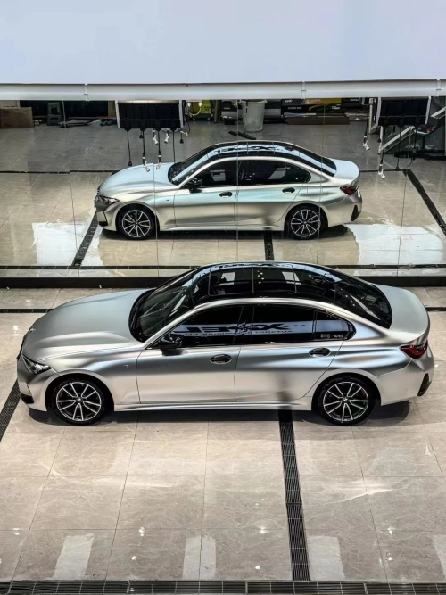 Matte Chrome Alexander Silver Car Vinyl Wrap review 